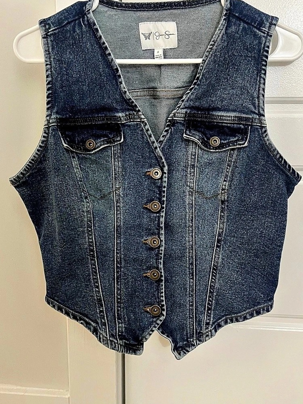 Jessica Simpson Denim Vest in Blue Small Like New